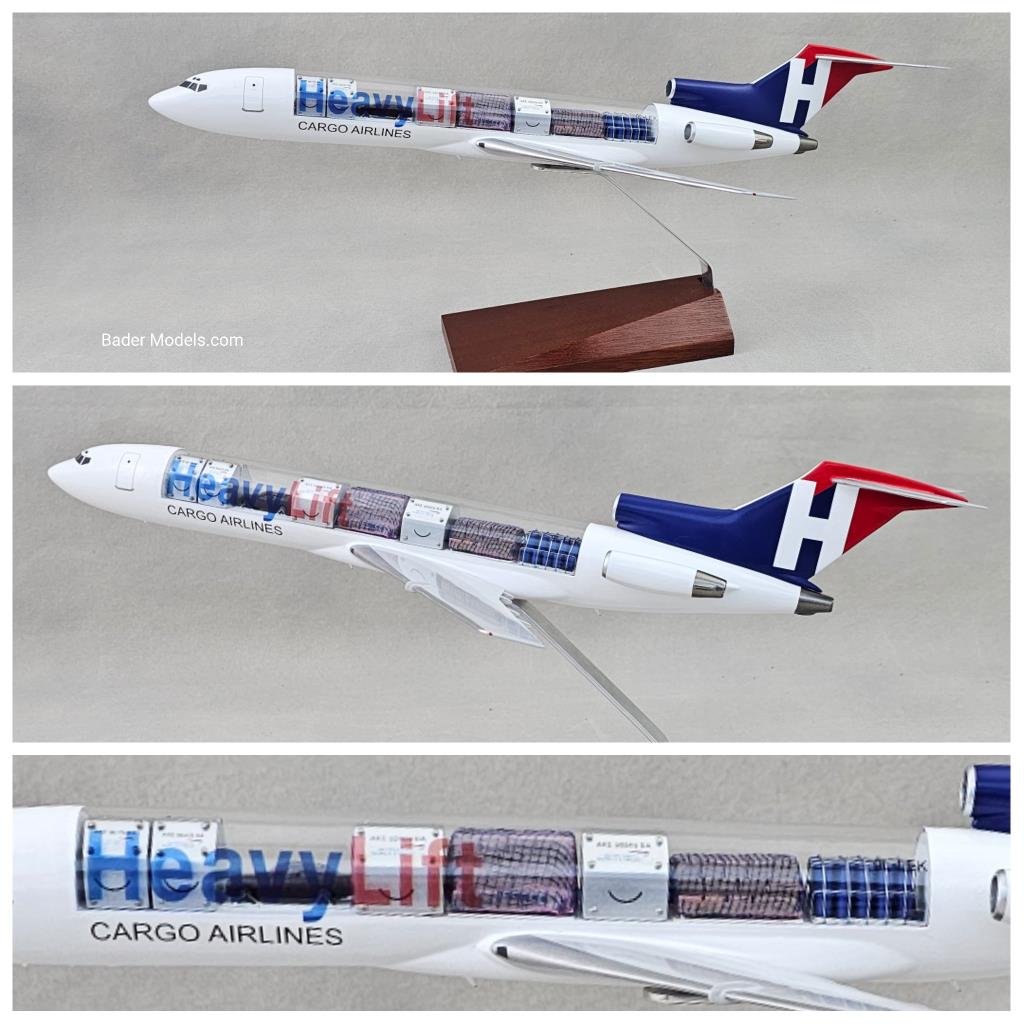 HeavyLift Cargo - B727-200F - (1:100) - 180° Clear Top